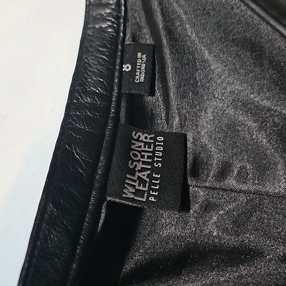 Wilson's Leather Pelle Studio Black Leather Pants Size 8‎ - Picture 2 of 5